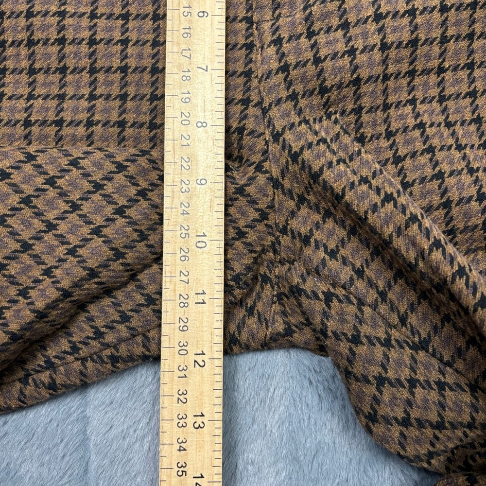 Old Navy High-Rise Pixie Skinny Pants Brown Houndstooth Plaid Size 10 - Picture 3 of 9